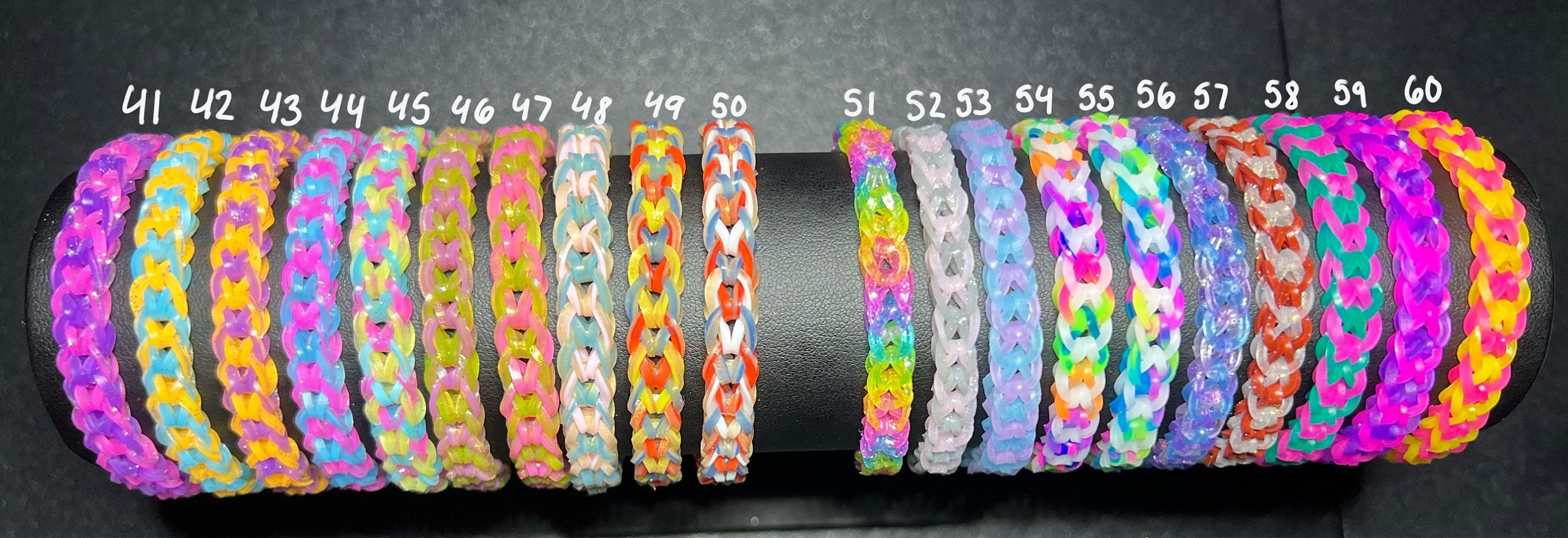 Inverted Fishtail Rainbow Loom Bracelet Rubber Band Bracelet - Etsy