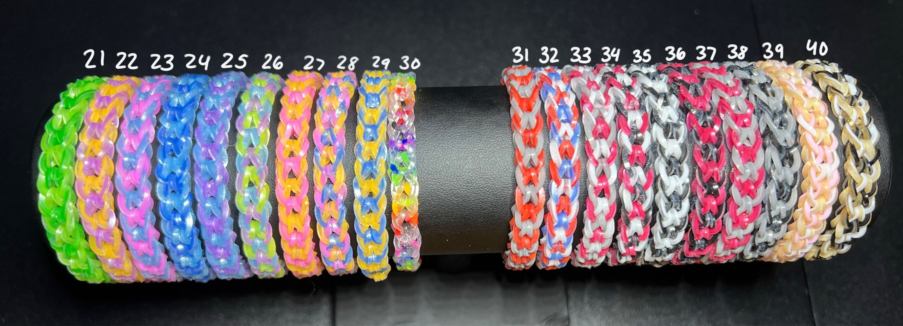 Inverted Fishtail Rainbow Loom Bracelet Rubber Band Bracelet - Etsy