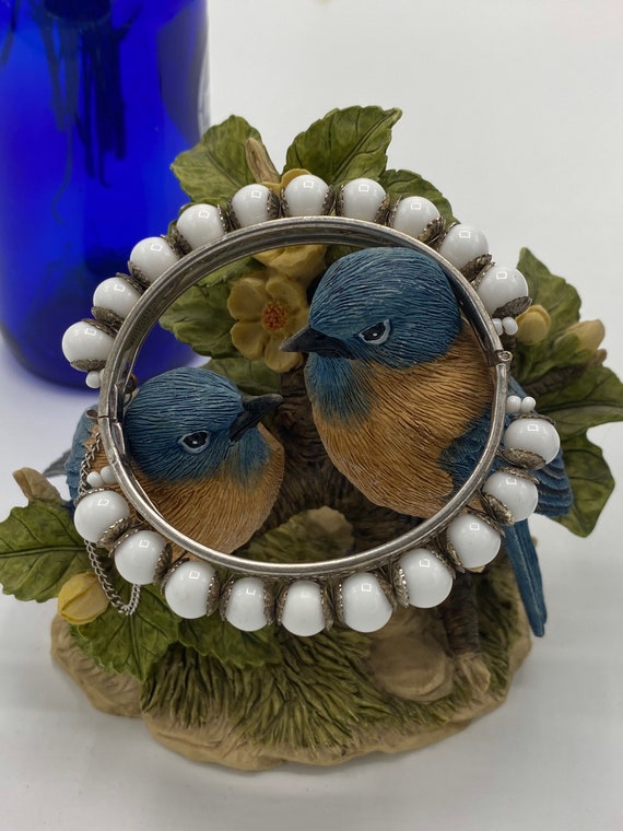 Vintage Miriam Haskell White Bead Bracelet