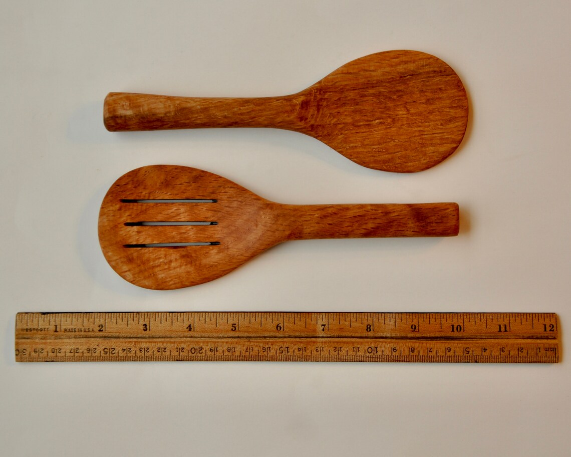 Hand carved shamoji/rice paddle set Etsy