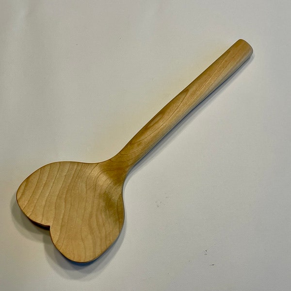 Hand Carved Love Spatula, Handmade heart shaped spatula