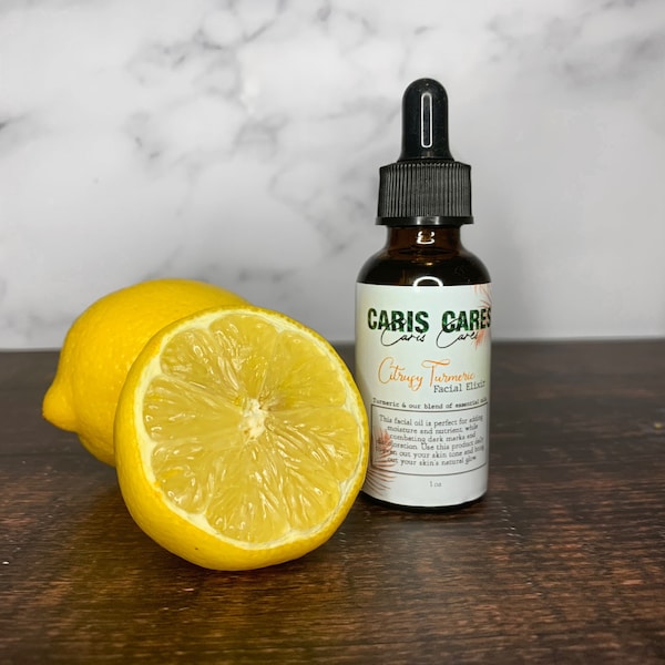 Brightening Turmeric & Citrus Facial Oil | Lemon, Orange N’ Grapefruit | Caris Cares