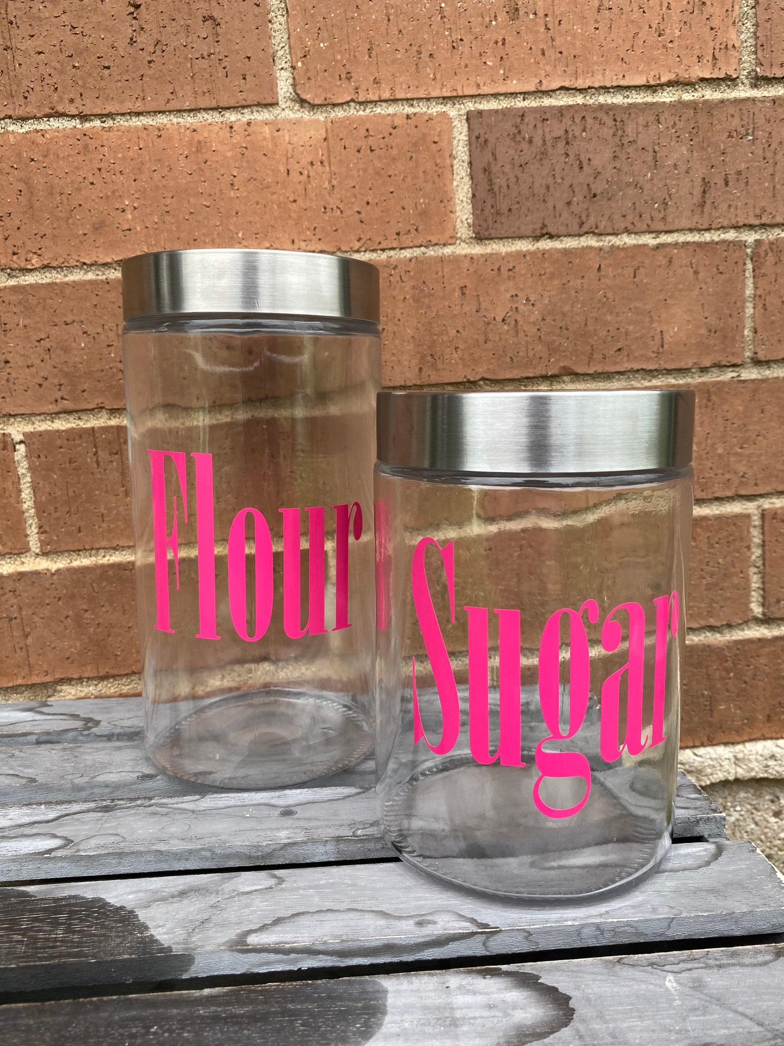 Customizable Flour and Sugar Containers Etsy