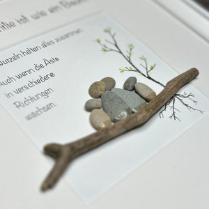 stone image &quot;A family is like a tree&quot;