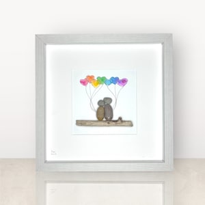 stone picture &quot;Rainbow Heart&quot;