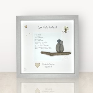 Stone picture &quot;Pearl Wedding&quot; 30 years anniversary marriage wedding couple gift