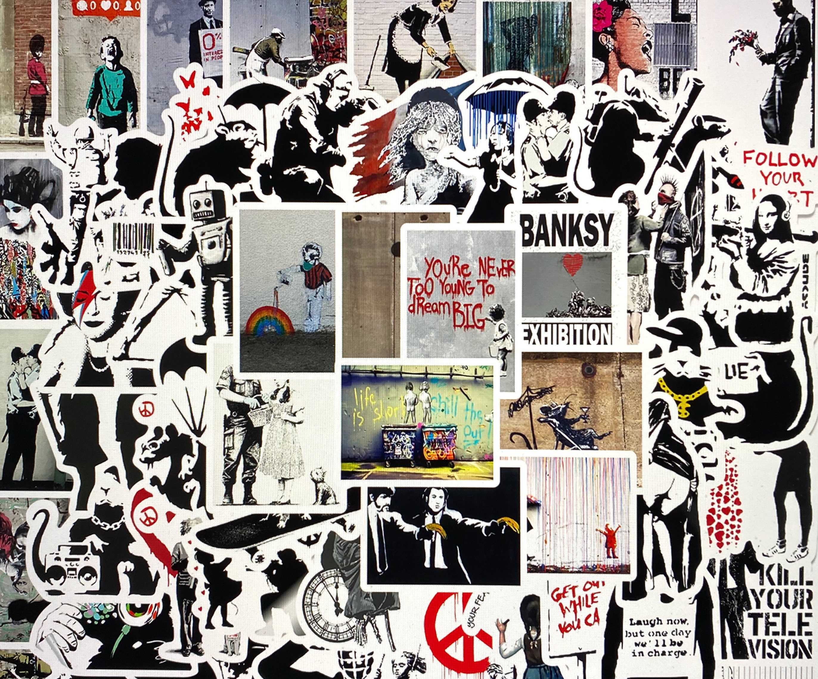 Banksy Stickers Sticker Pack 25 or 50 Etsy
