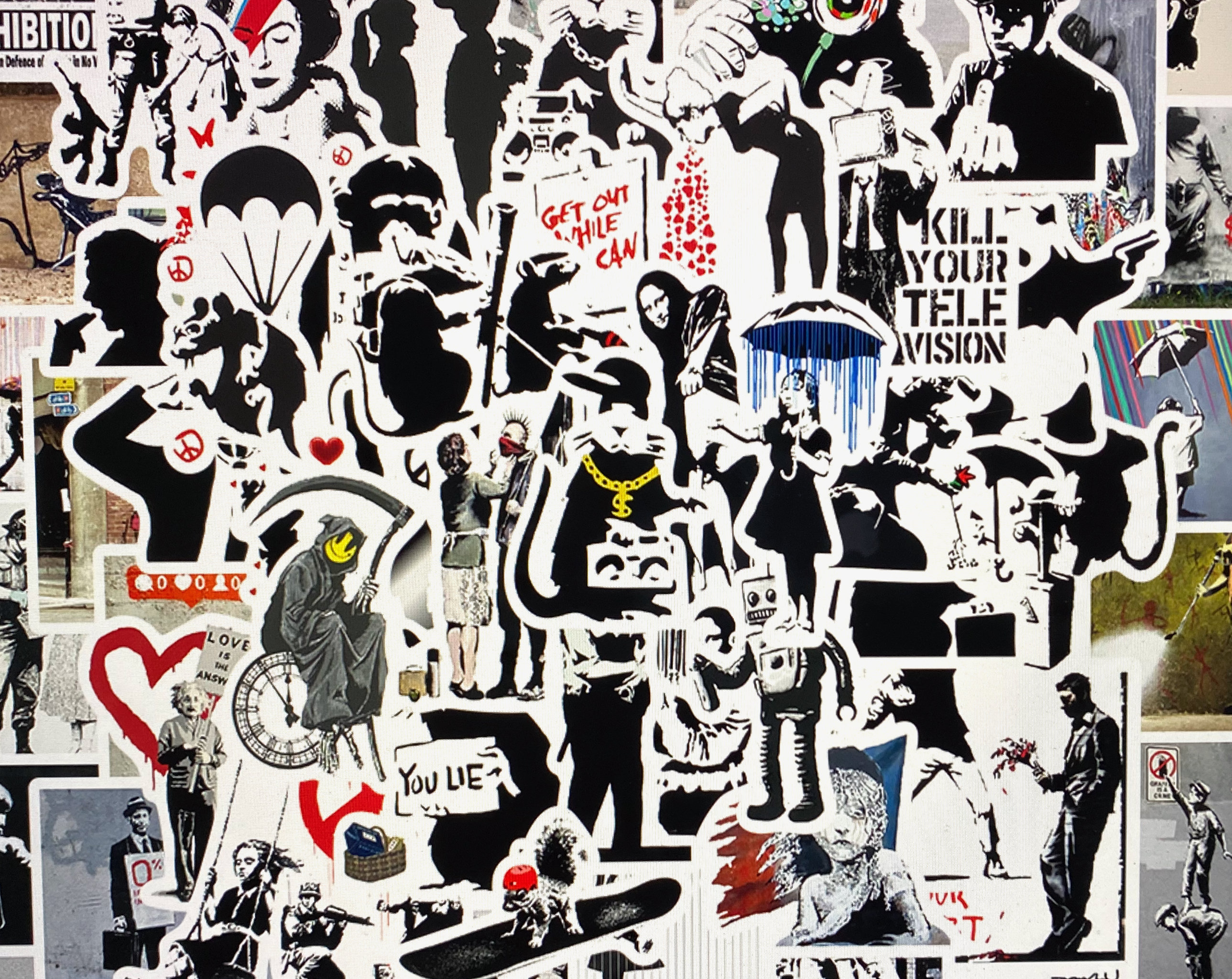 Banksy Stickers Sticker Pack 25 or 50 Etsy