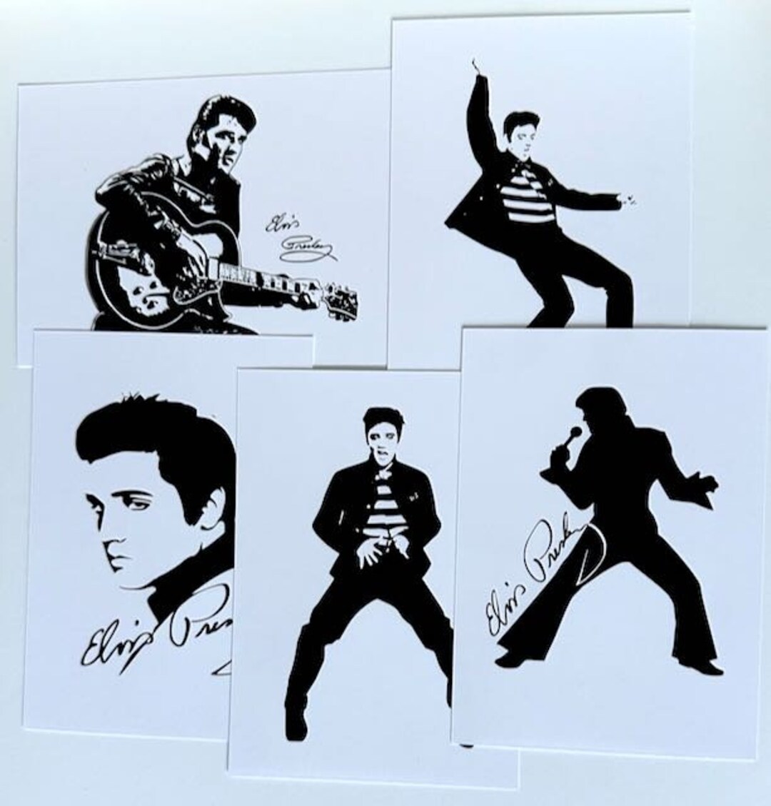 Elvis Presley Silhouette Postcards - Etsy