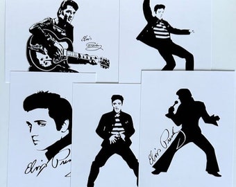 Elvis Presley silhouet ansichtkaarten