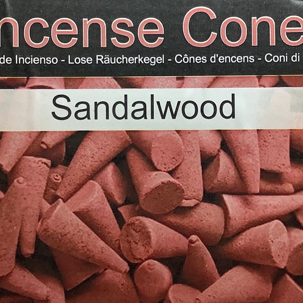 50 Ancient Wisdom Sandalwood Indian Incense Cones
