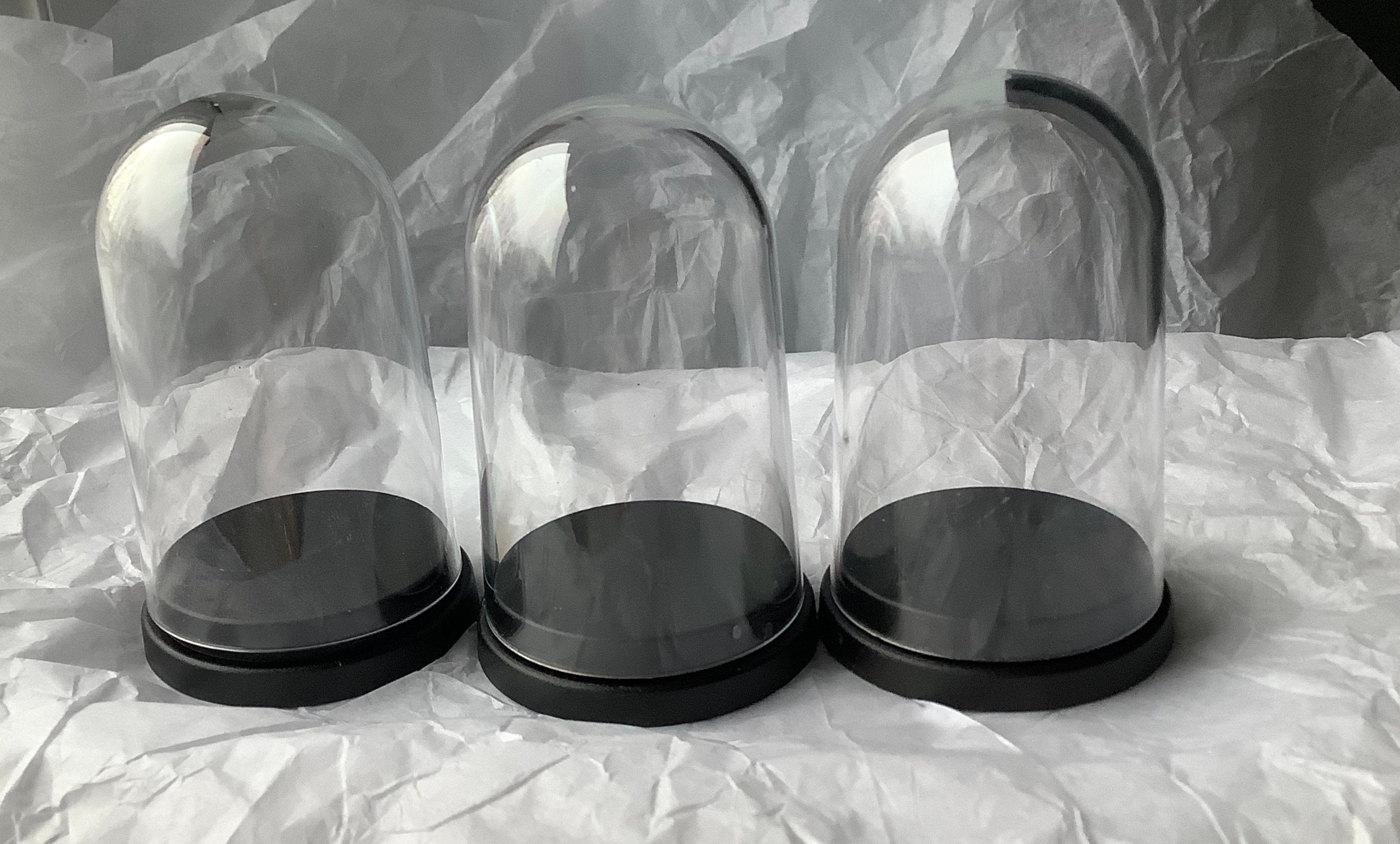 Plastic Display Dome for crystals or crafts set of 3 Etsy