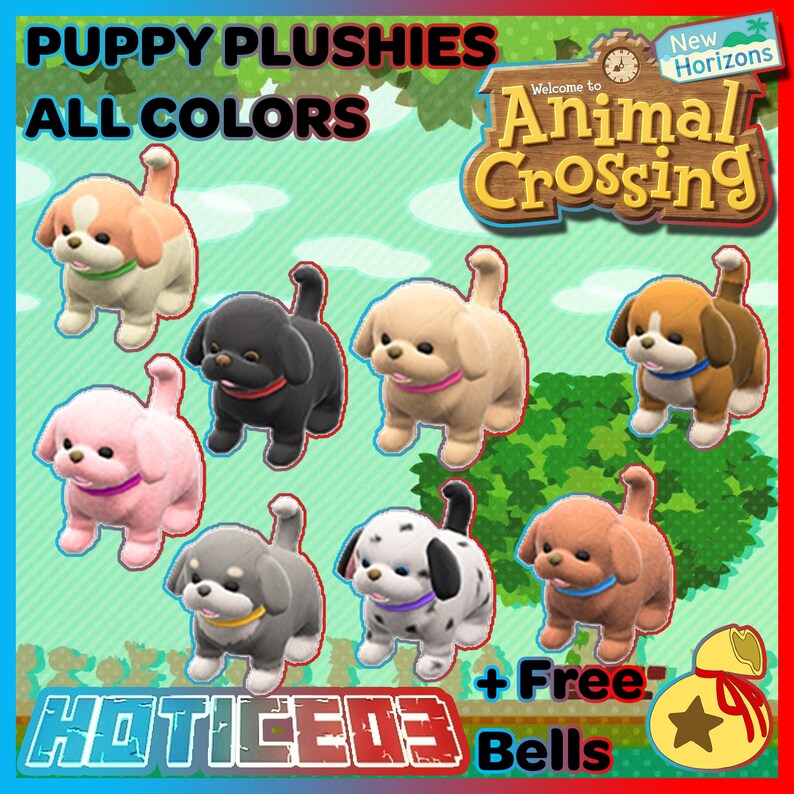 Animal Crossing New Horizons All Puppy Plushies Etsy
