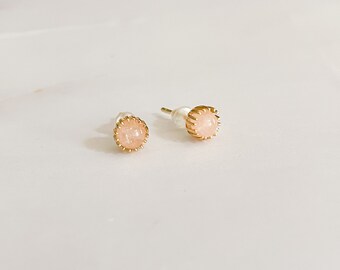 coach rose quartz earrings