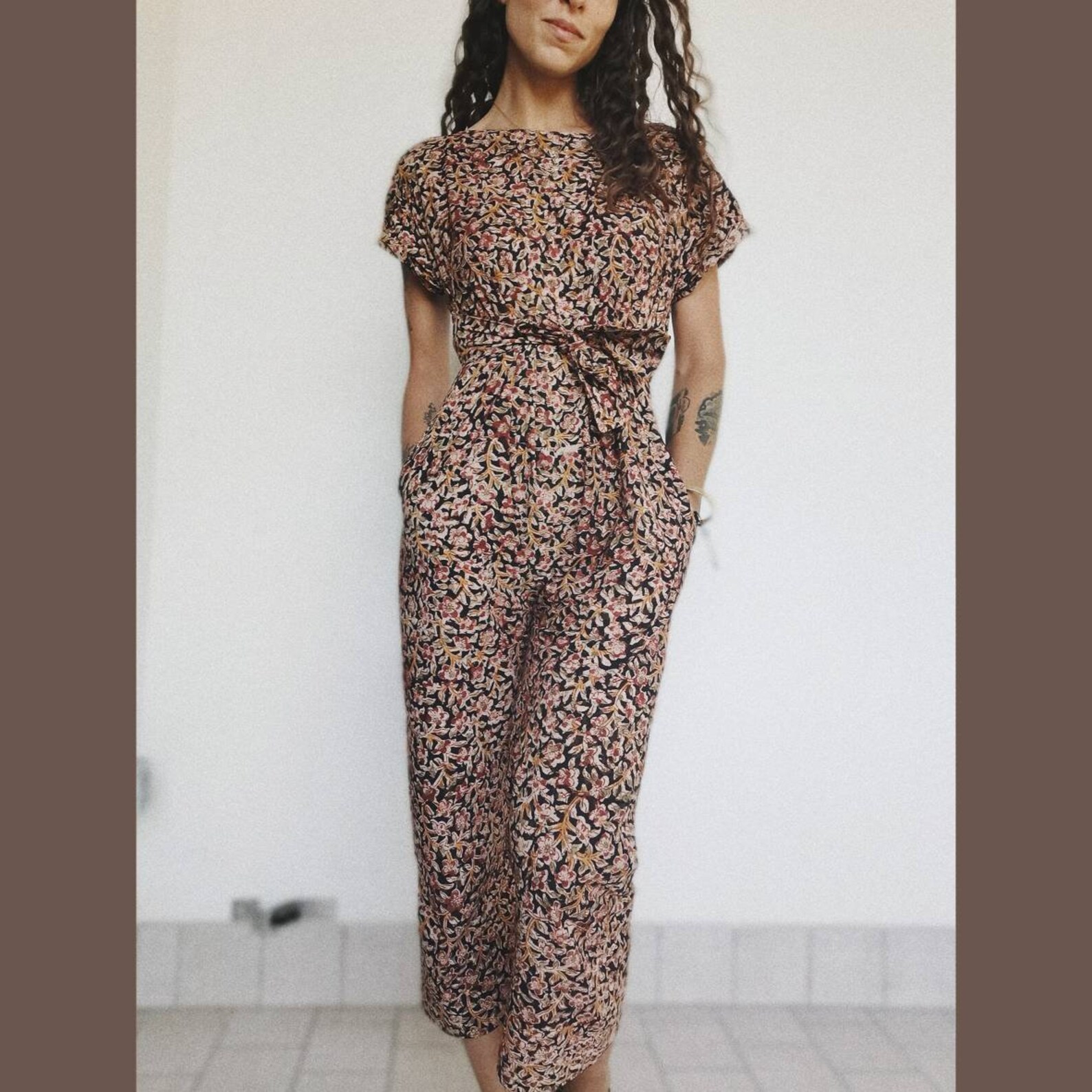 Block printing Indian Jumpsuit Ethnic Jumpsuit Vintage Etsy