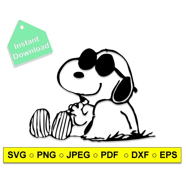 Snoopy resting Svg,Snoopy SVG file, EPS file, png file, JPG, Instant Download,Cricut Cut File,Silhouette Cameo,Heart and Snoopy,Fall in love