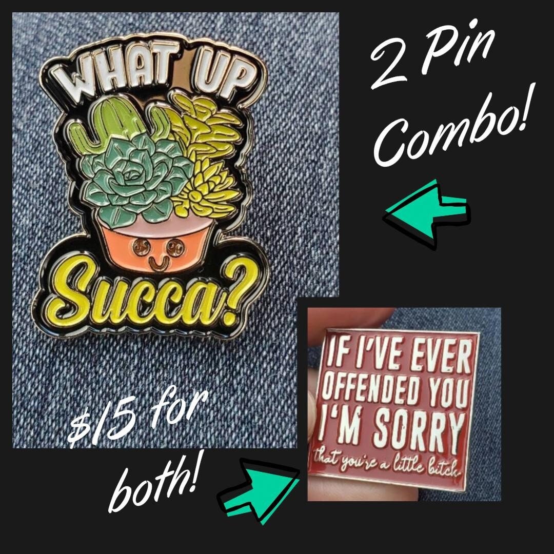 2 Pin Combo! What up Succa? and Offended Pin! Succulents, Plant Lovers ...