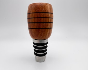 Barrel Shaped Canarywood Bottle Stopper