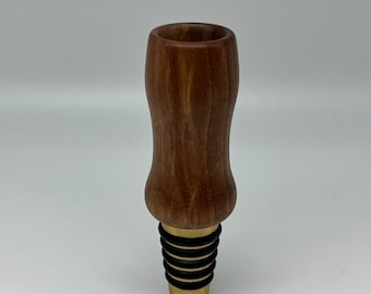 Walnut and Brass Bottle Stopper