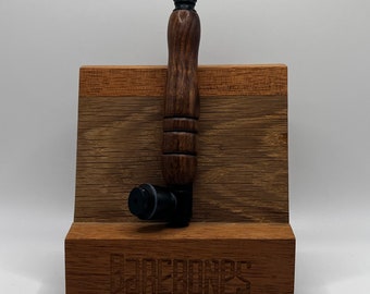 Handmade Rosewood Smoking Pipe | Anodized Aluminum Accents