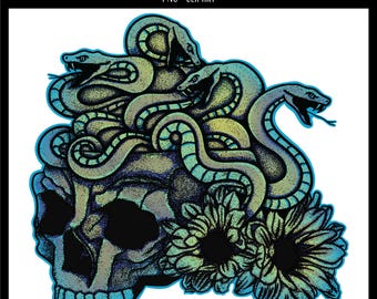 Snake Plant PNG | Skull Design | Snake Clipart | Digital PNG Download