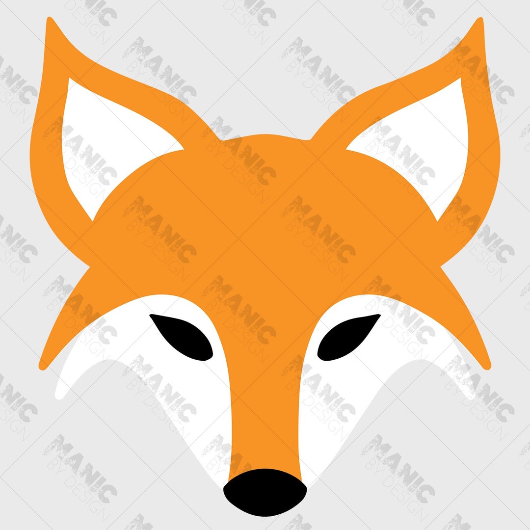 Fox Face Png Fox Face Design Fox Face Clipart Digital PNG - Etsy