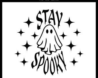 Stay Spooky Cute Ghost | PNG | SVG Digital Download | Sticker | Decal Designs | DTF | Sublimation