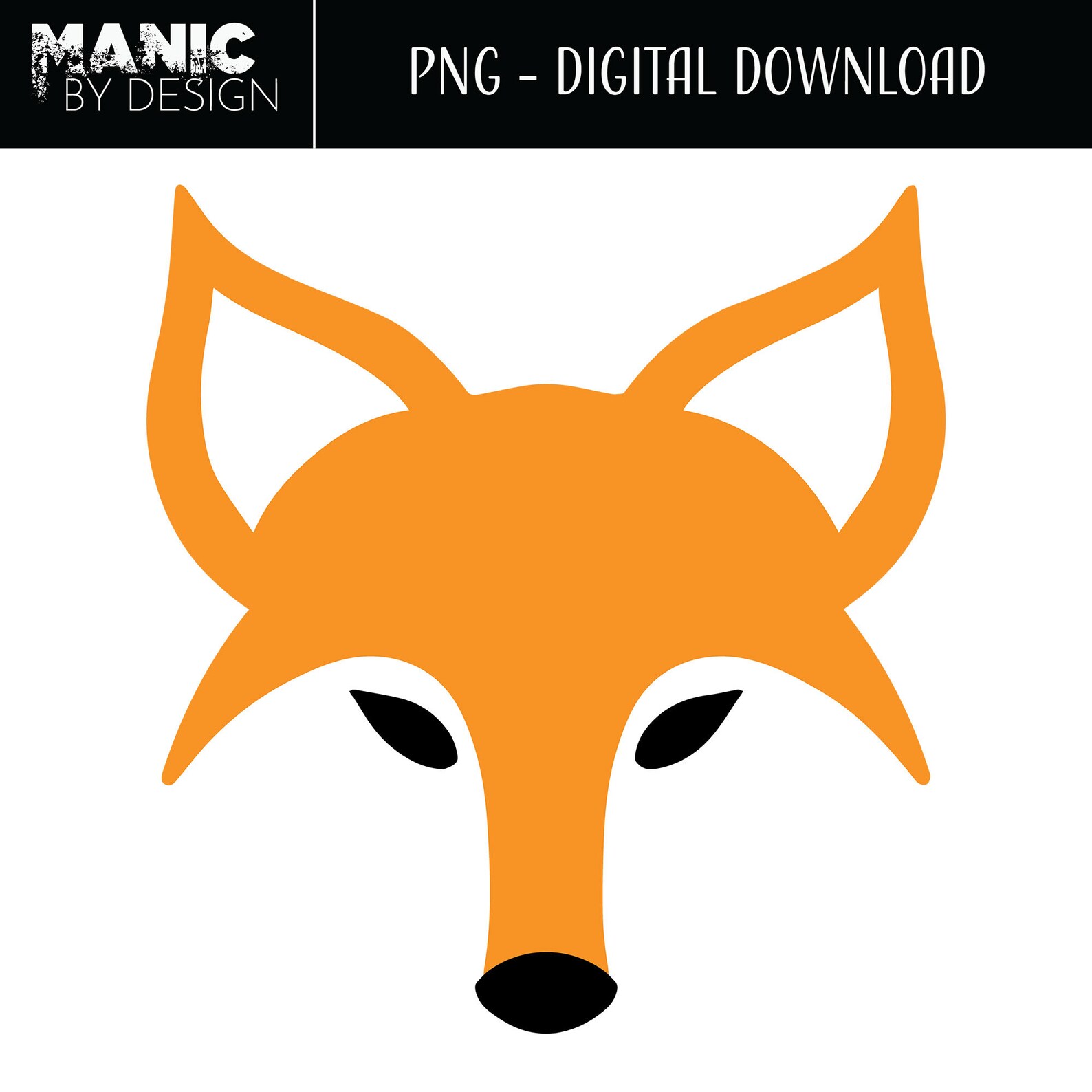Fox Face Png, Fox Face Design, Fox Face Clipart, Digital PNG Download ...