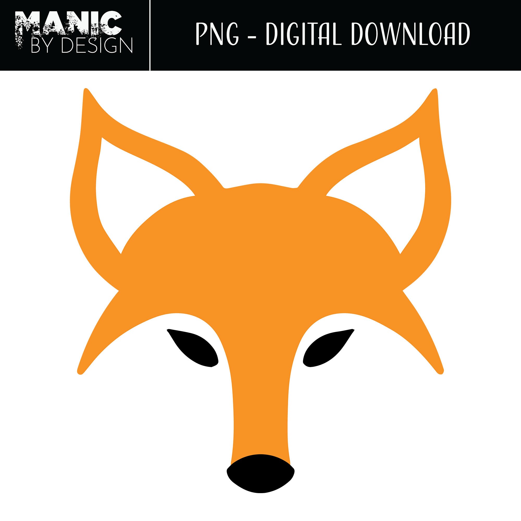 Fox Face Png, Fox Face Design, Fox Face Clipart, Digital PNG Download ...