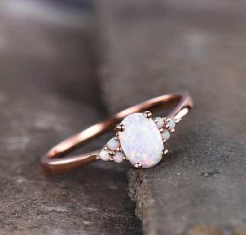 Opal Gemstone Ring Ethiopian Opal 92.5 silver Ring 14k Yellow Gold Rose Gold Birthstone October Ring For Women/'s and Men/'s.