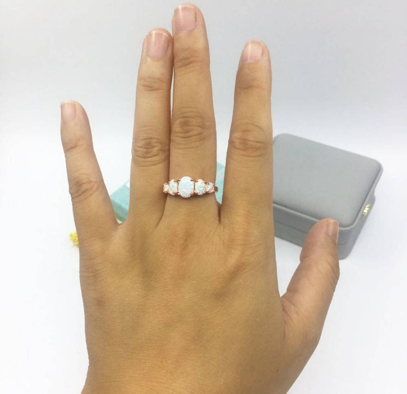Opal Gemstone Ring Ethiopian Opal 92.5 silver Ring 14k Yellow Gold Rose Gold Birthstone October Ring For Women/'s and Men/'s.