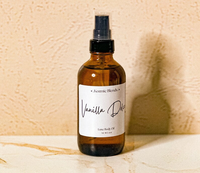 Vanilla Dolce Luxe Body OilVanilla and Caramel Body OilBotanical infused body oil image 1