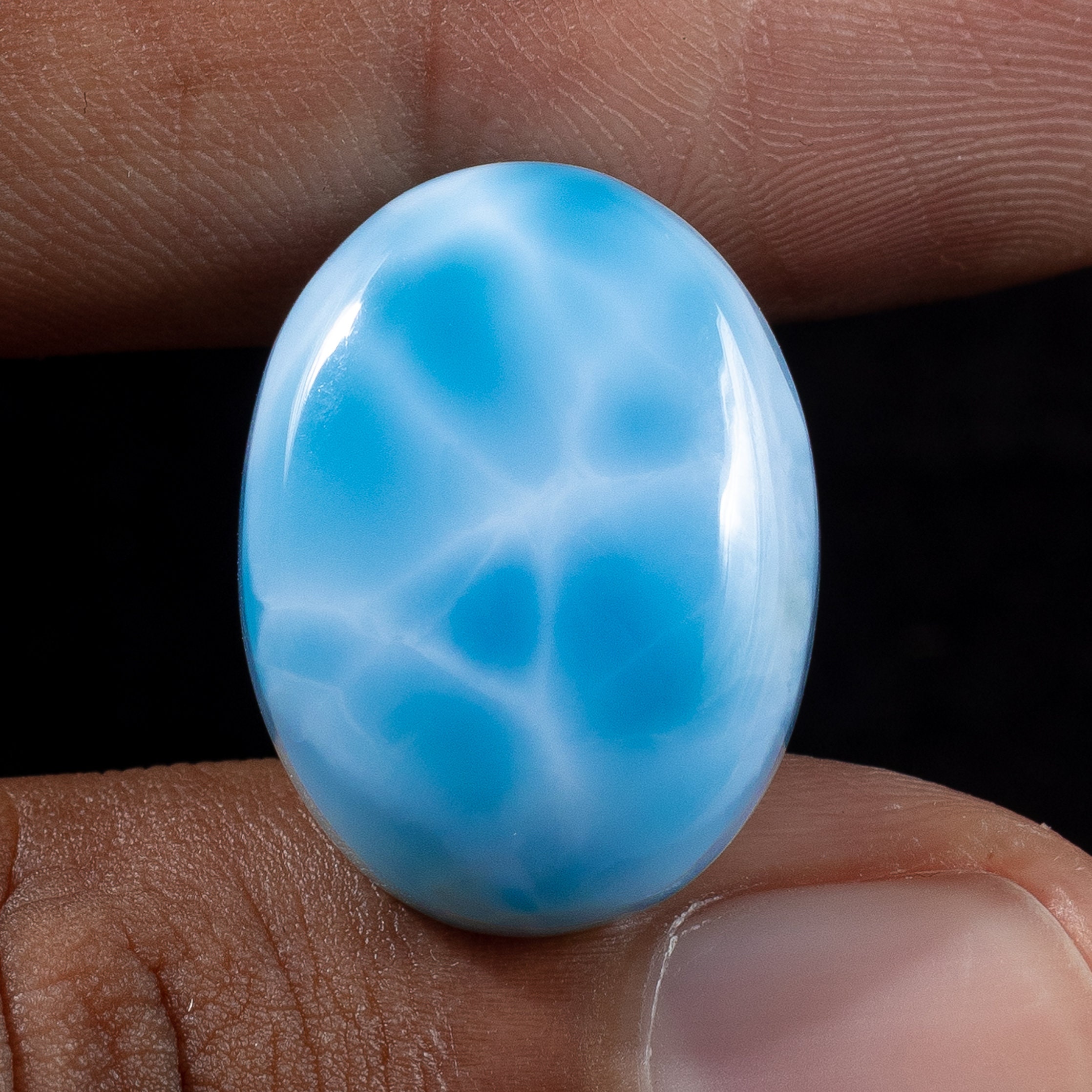 A One Quality Natural Larimar Gemstone Oval Shape Blue Larimar | Etsy