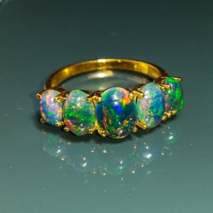 Black Opal Ring-14k Black Fire Opal Ring-Black Opal Jewelry-Black Opal Silver Ring-Black Opal Gemstone Ring-Fire Opal Ring-Opal Wedding Ring