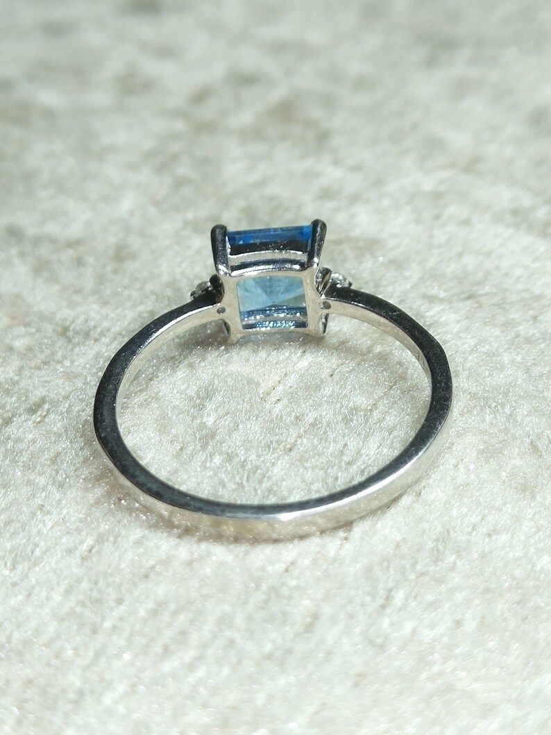 Blue Topaz Ring-Swiss Blue Ring-Engagement Ring-Handmade Ring-Promise Ring-Blue Gemstone Ring-Statement Ring-Birthstone Ring-Gift For Her.