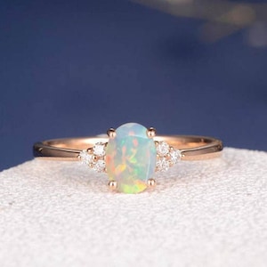 Opal Ring-Fire opal Ring-Sterling Silver Opal Ring-Welo Opal Ring-Fire Opal Ring-14k Gold Ring-Ethiopian Opal Ring-October Birthstone Ring