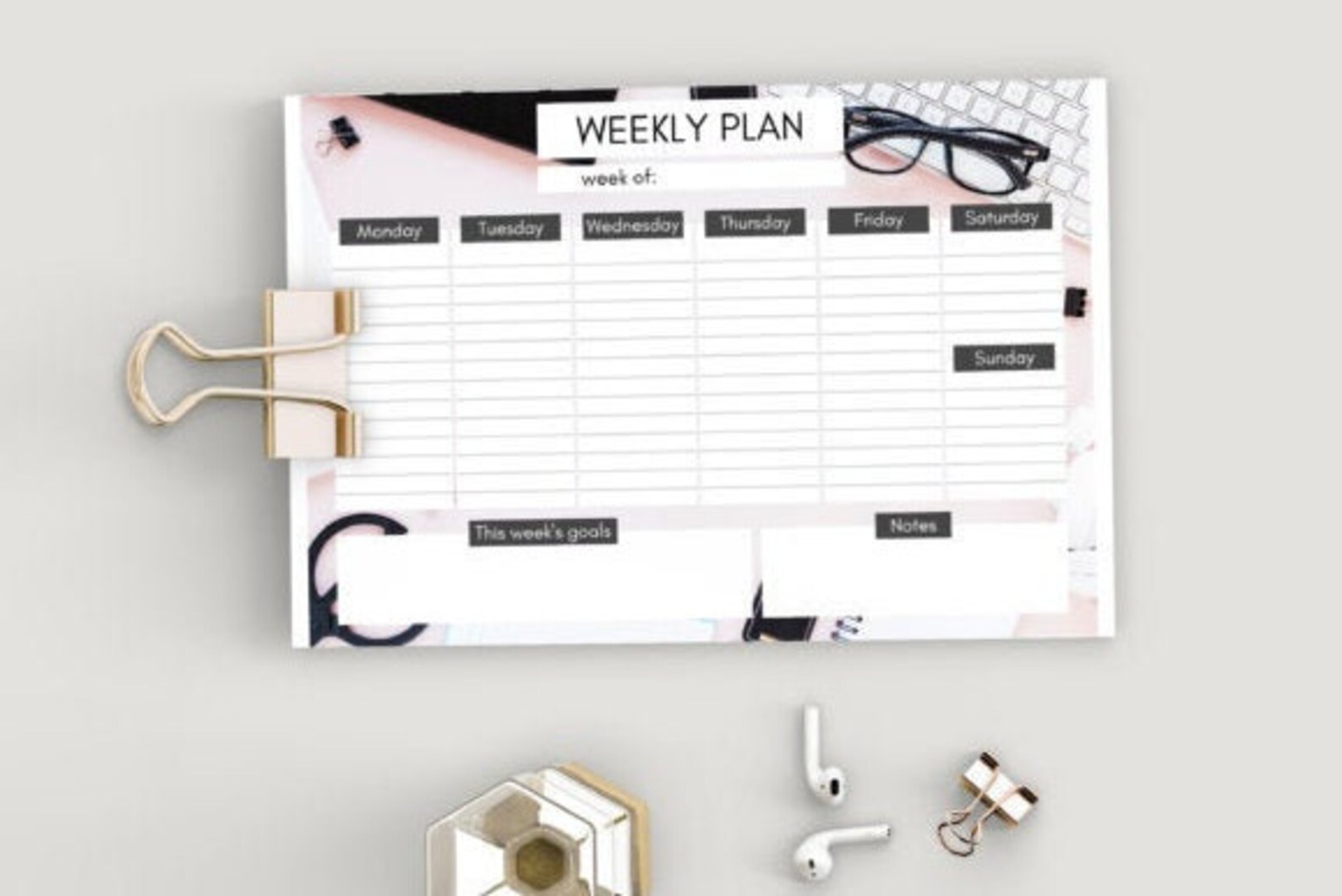 Landscape Weekly Planner Printable Weekly Planner Weekly | Etsy