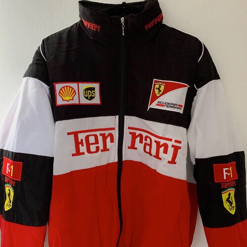 Rare Vintage Black and Red Ferrari Racing/bomber Jacket Size - Etsy