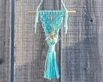 MINI Air Plant Macramé Holder ||| Tree of Life Pendant ||| Boho Macrame Mini Plant Hanger