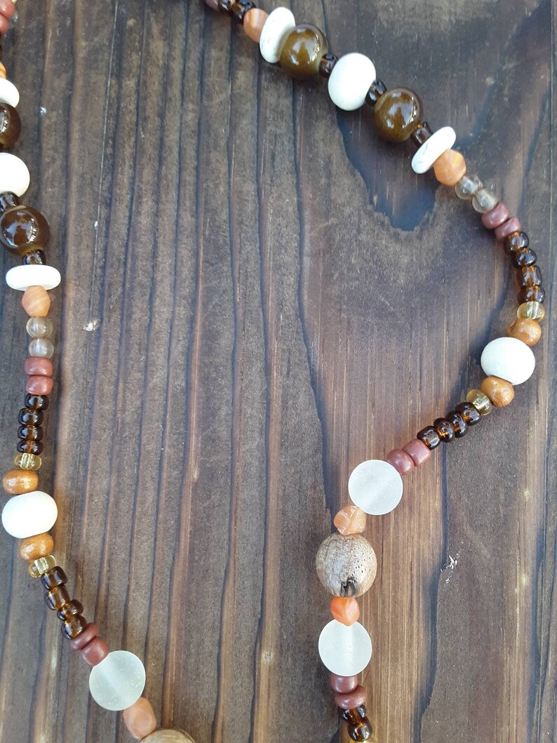 Neutral Elephant beaded Necklace