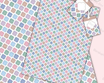 Papel para envolver regalos Eid Mubarak / 2 hojas para envolver regalos con 2 etiquetas de regalo