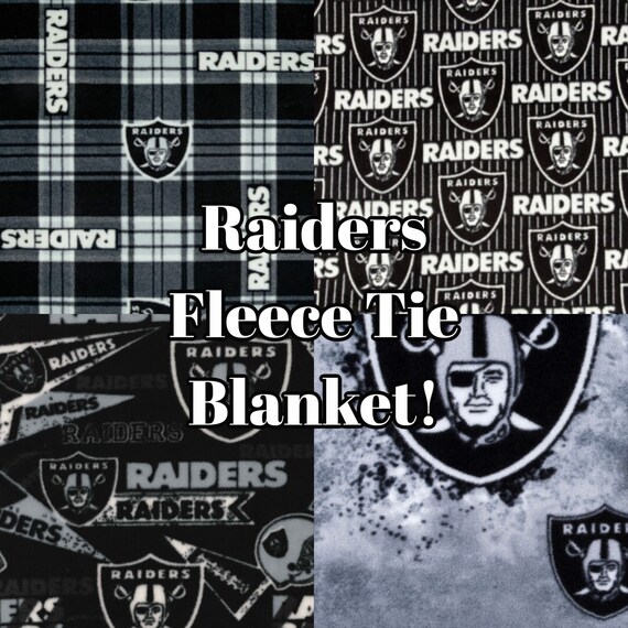 Raiders Tie Blanket Super soft fleece material. Raider Las Etsy
