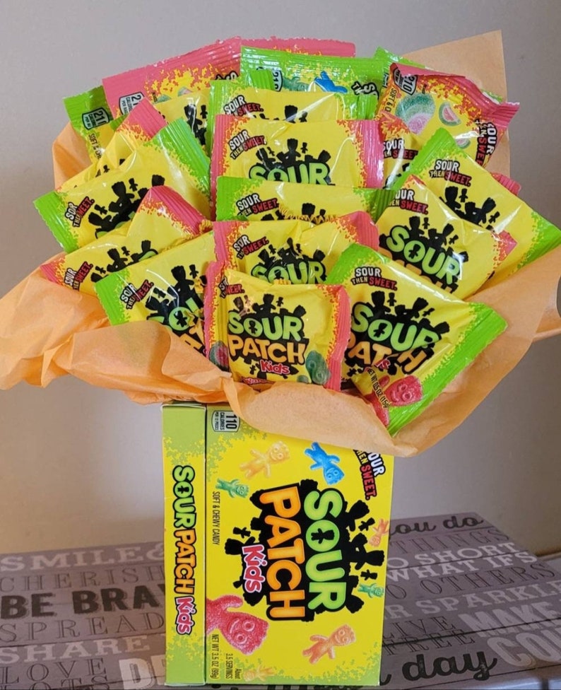 Sour Overload Candy Box Bouquet Etsy