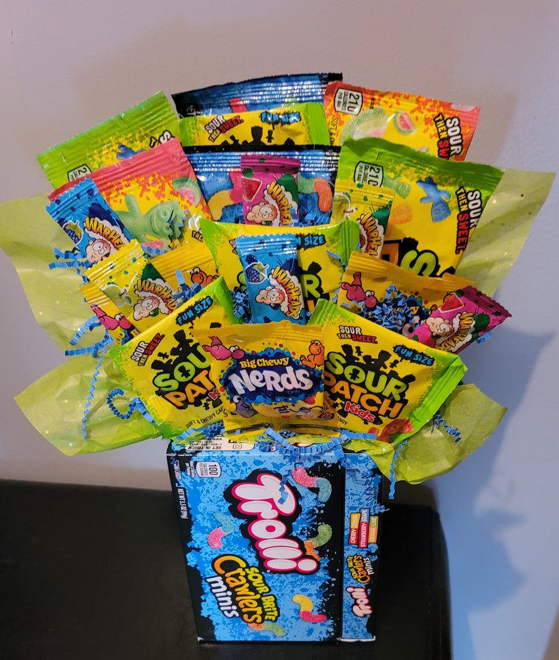 Sour Candy Box Bouquet Etsy