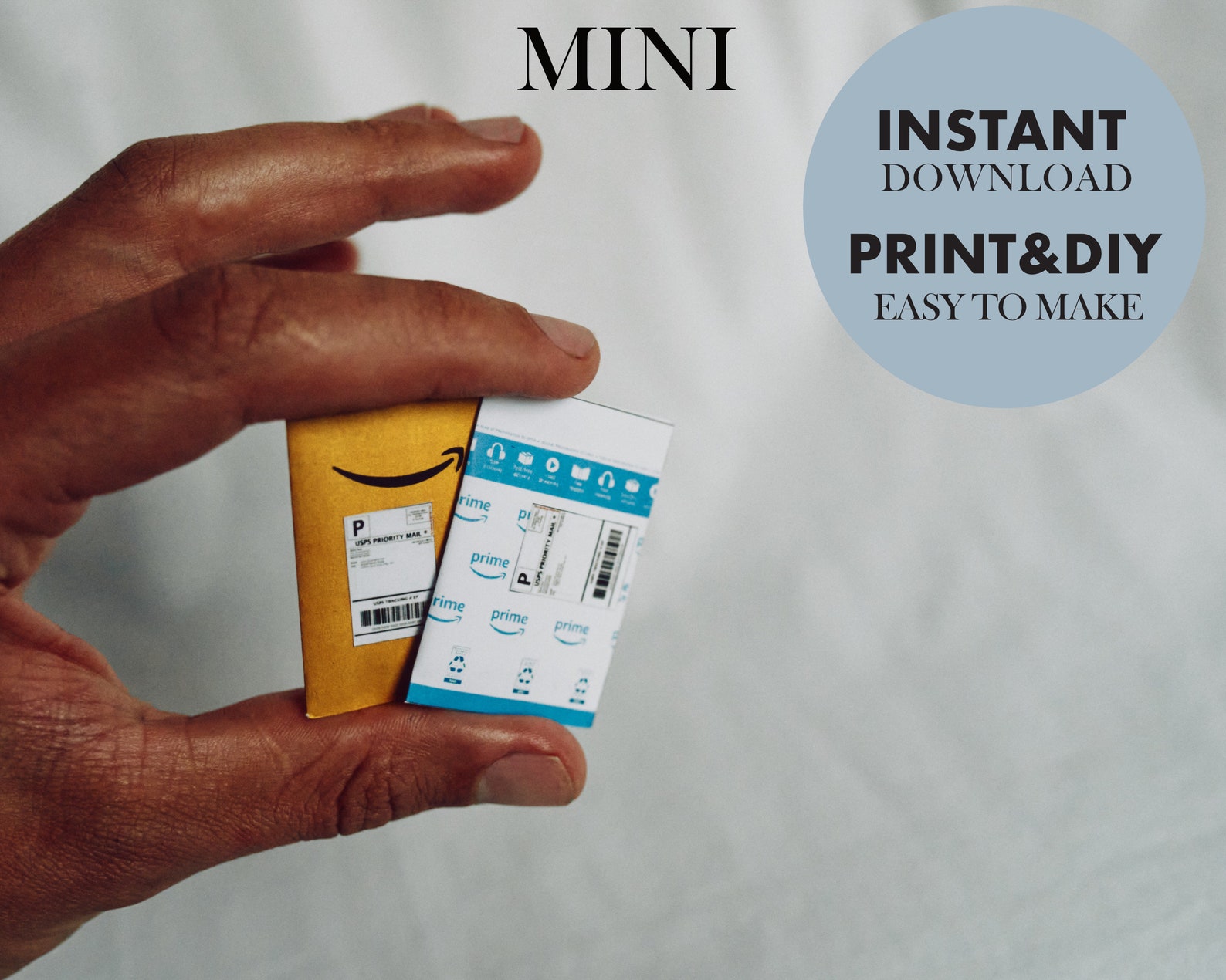 Mini AMAZON Envelope 16 template Instant Download printable Etsy