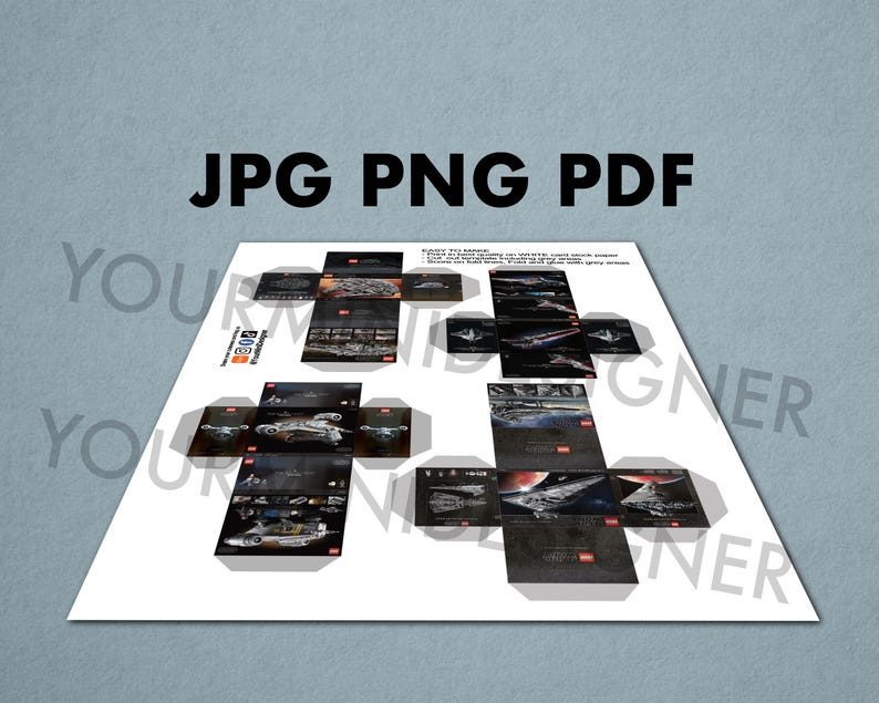 Miniature Lego Star Wars Boxes, Mini Printable Template 16 Etsy