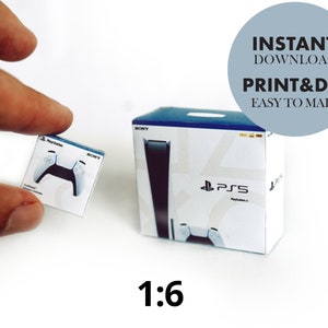 Mini PS5/Playstation Console BOX for Ornament template, Instant Download printable packages