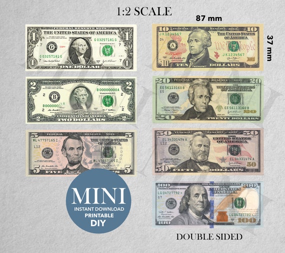 play money set us dollar bills template for kids printable etsy norway