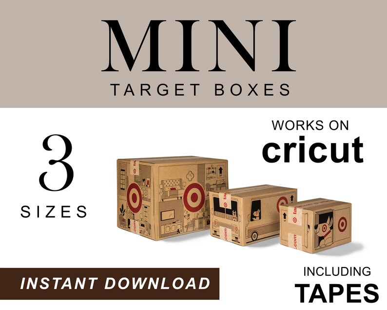 Mini TARGET BOX template Instant Download printable Packages Etsy