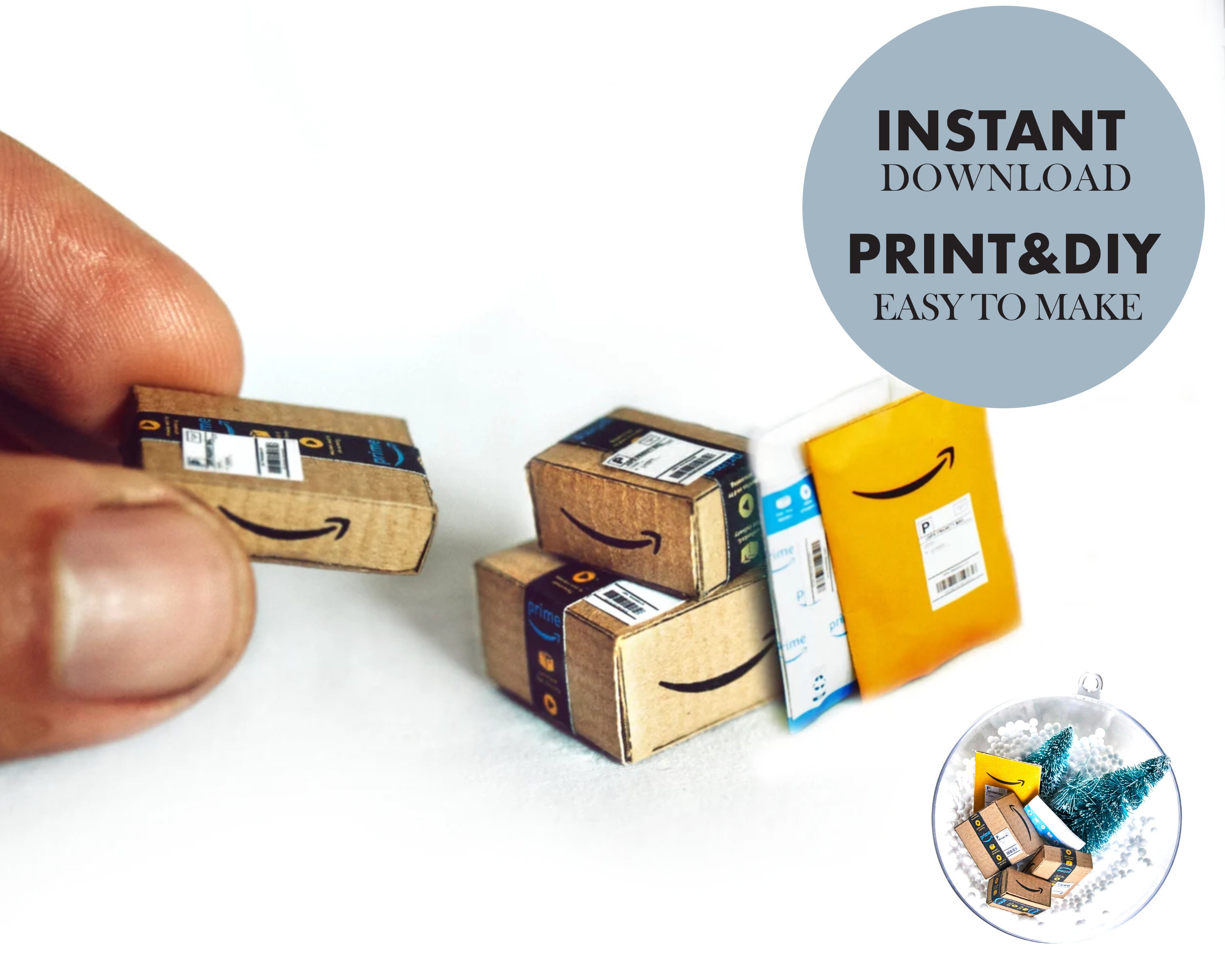 Mini AMAZON BOX 112 ENVELOPE Template Instant Download Etsy Mini AMAZON BOX 112 ENVELOPE Template Instant Download Etsy
